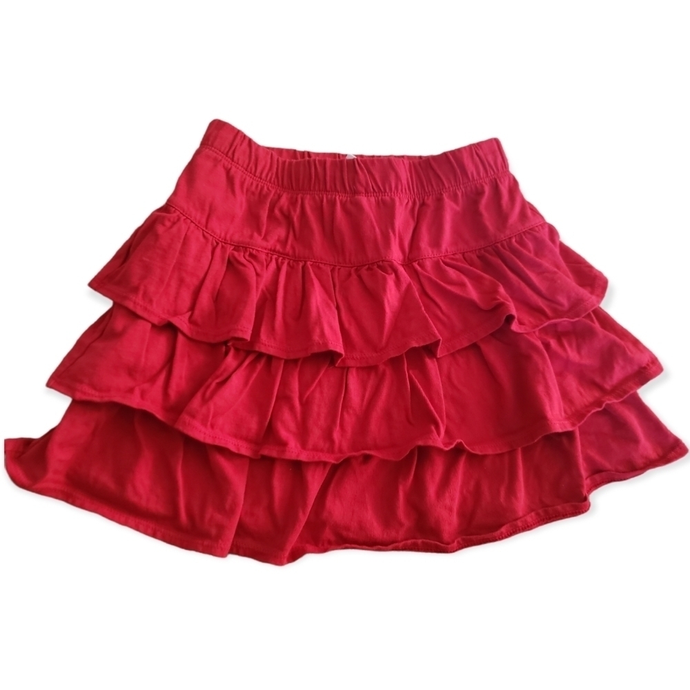 Gymboree size 6 girls red layered skirt